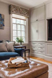 Living room with built in
