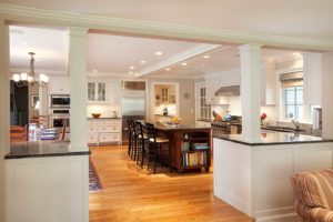 View of kitchen from living room